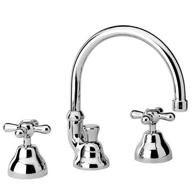 Rubinetto lavabo 3 fori, scarico 1”1/4 PIRALLA . mod Sofia