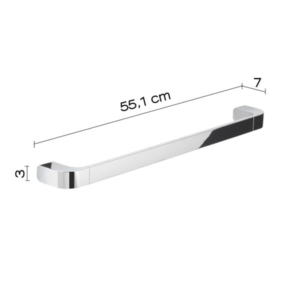 Porta asciugamani/maniglione 55 cm cromato "Outline"