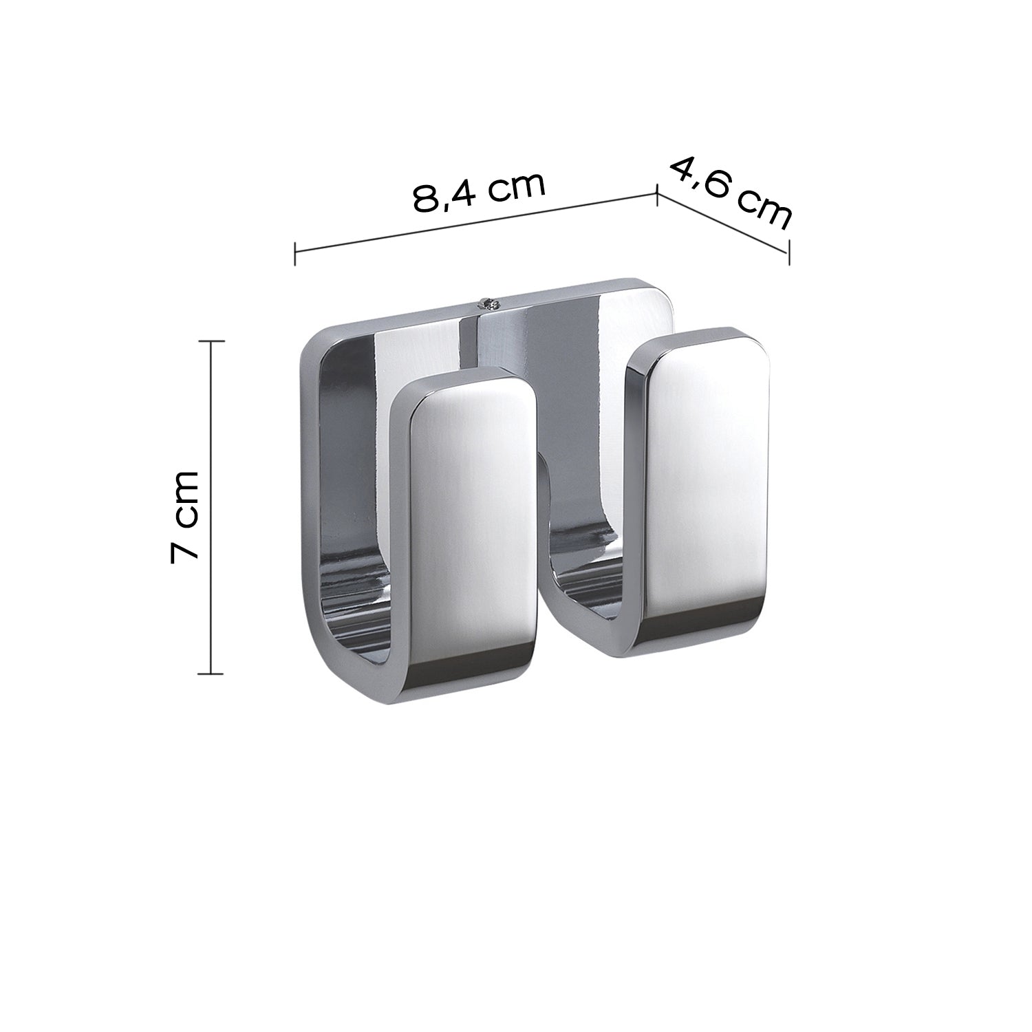 Appendi accappatoio doppio cromato "Outline"