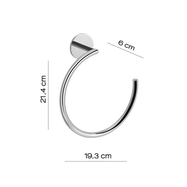 Portasalviette ad anello cromato "Gea"