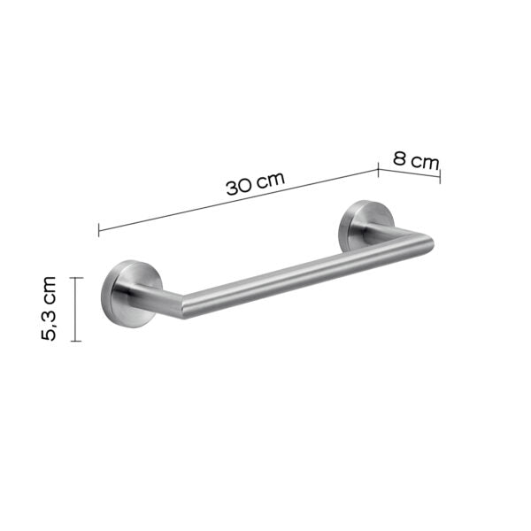 Porta asciugamani 30 cm spazzolato "Project"