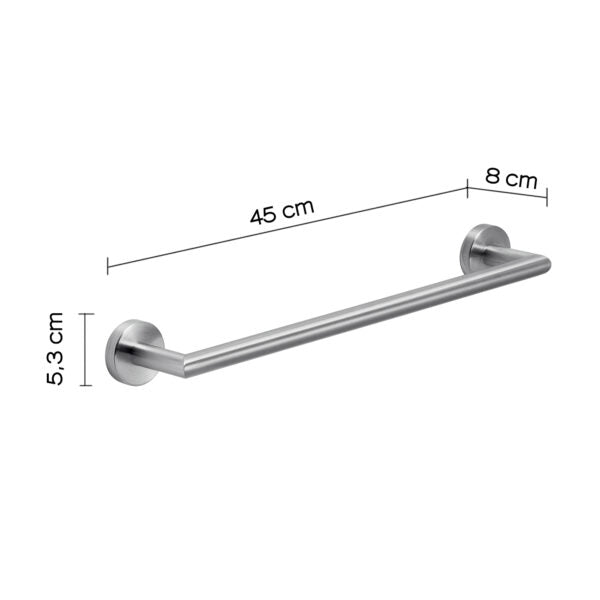 Porta asciugamani 45 cm spazzolato "Project"