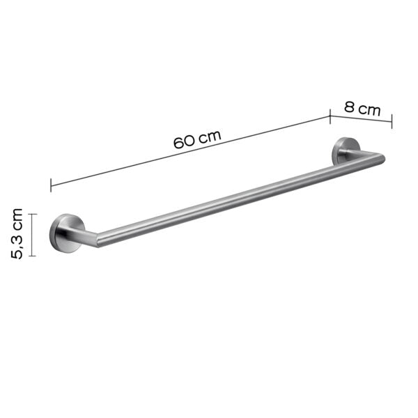 Porta asciugamani 60 cm spazzolato "Project"