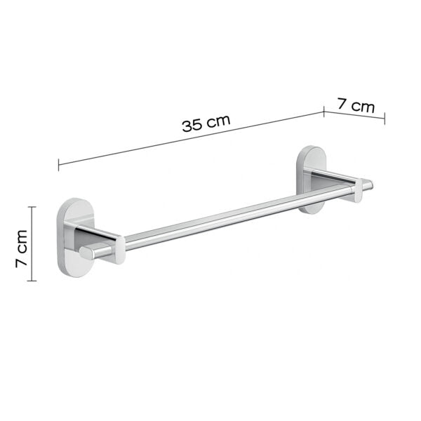 Portasalviette 35 cm cromato "Febo"