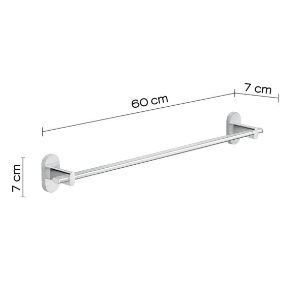 Portasalviette 60 cm cromato "Febo"