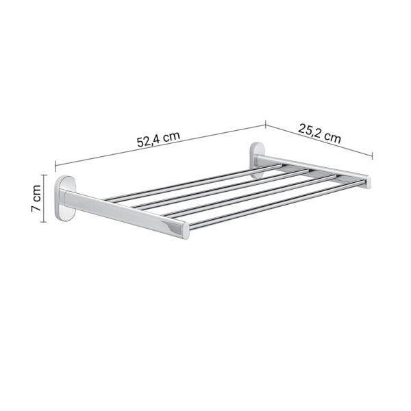 Mensola portasciugamani cromato "Febo"