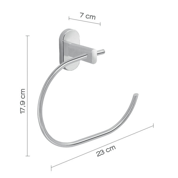 Portasalviette ad anello cromato "Febo"