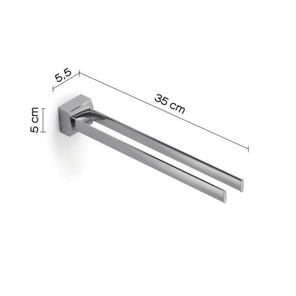 Portasalviette fisso 2 braccia cromato "Kent"