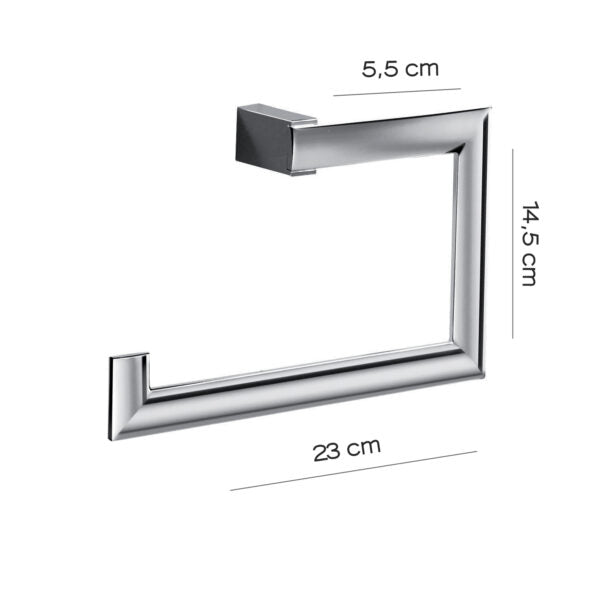 Portasalviette ad anello cromato "Kent"