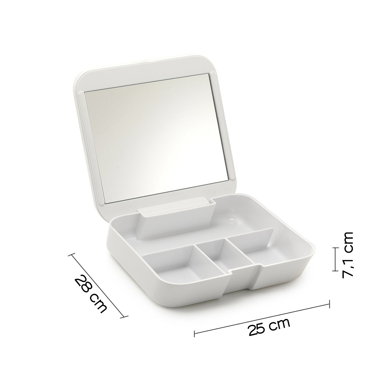 Organizer con specchio bianco "Seventy"