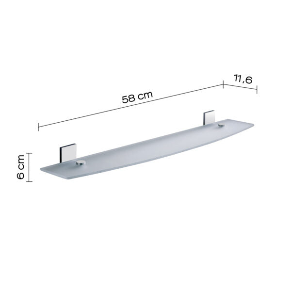 Mensola 60 cm cromato "Maine"