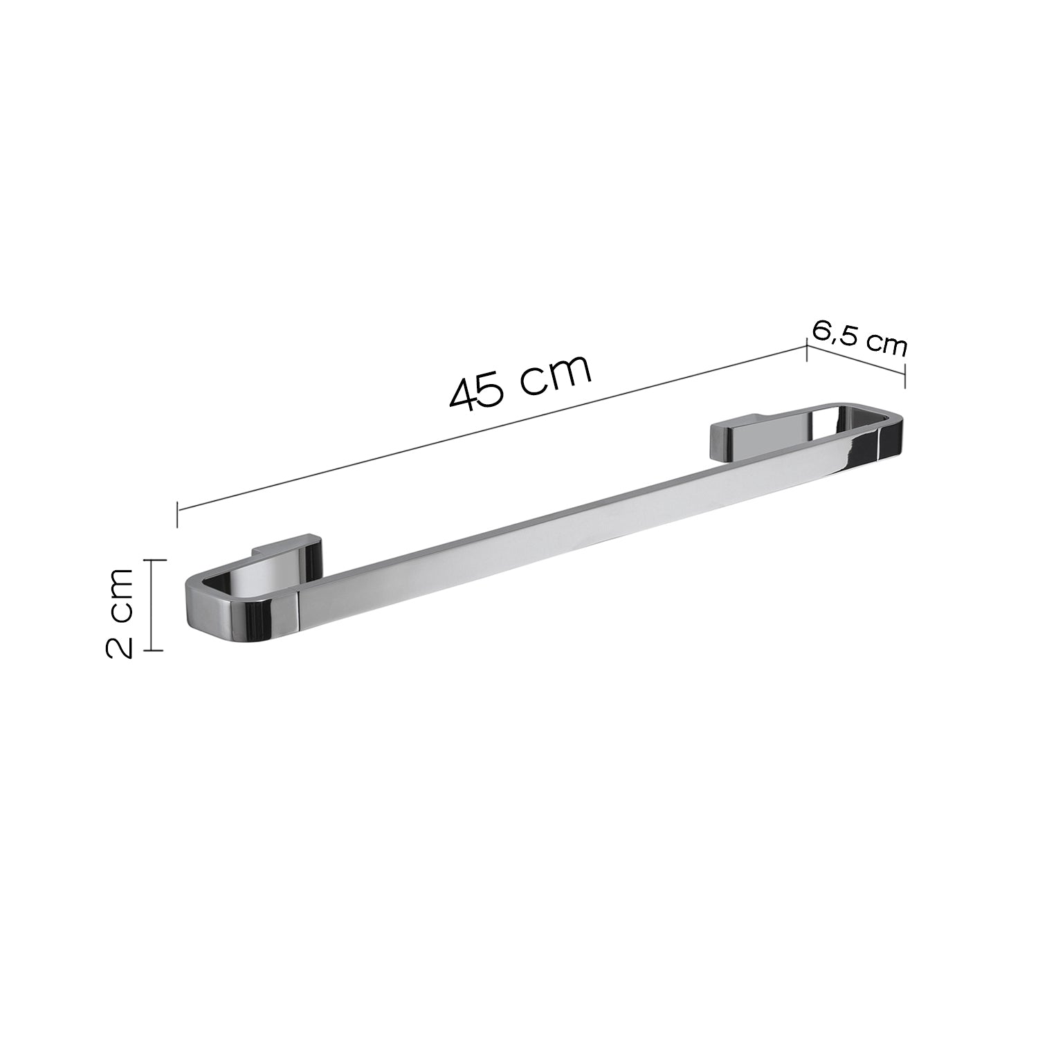 Porta salviette 45 cm cromato "Samoa"