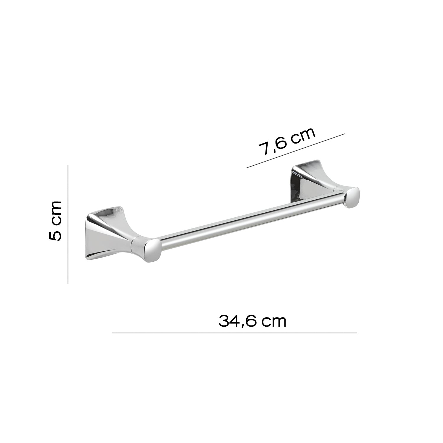 Portasalviette 35 cm cromato "Cervino"