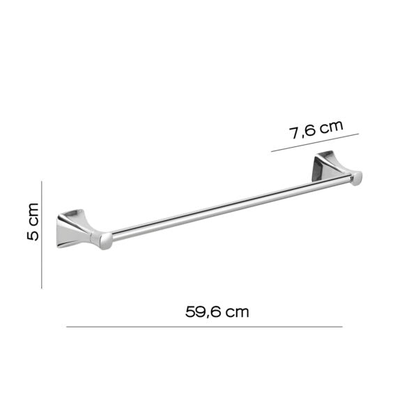 Portasalviette 60 cm cromato "Cervino"