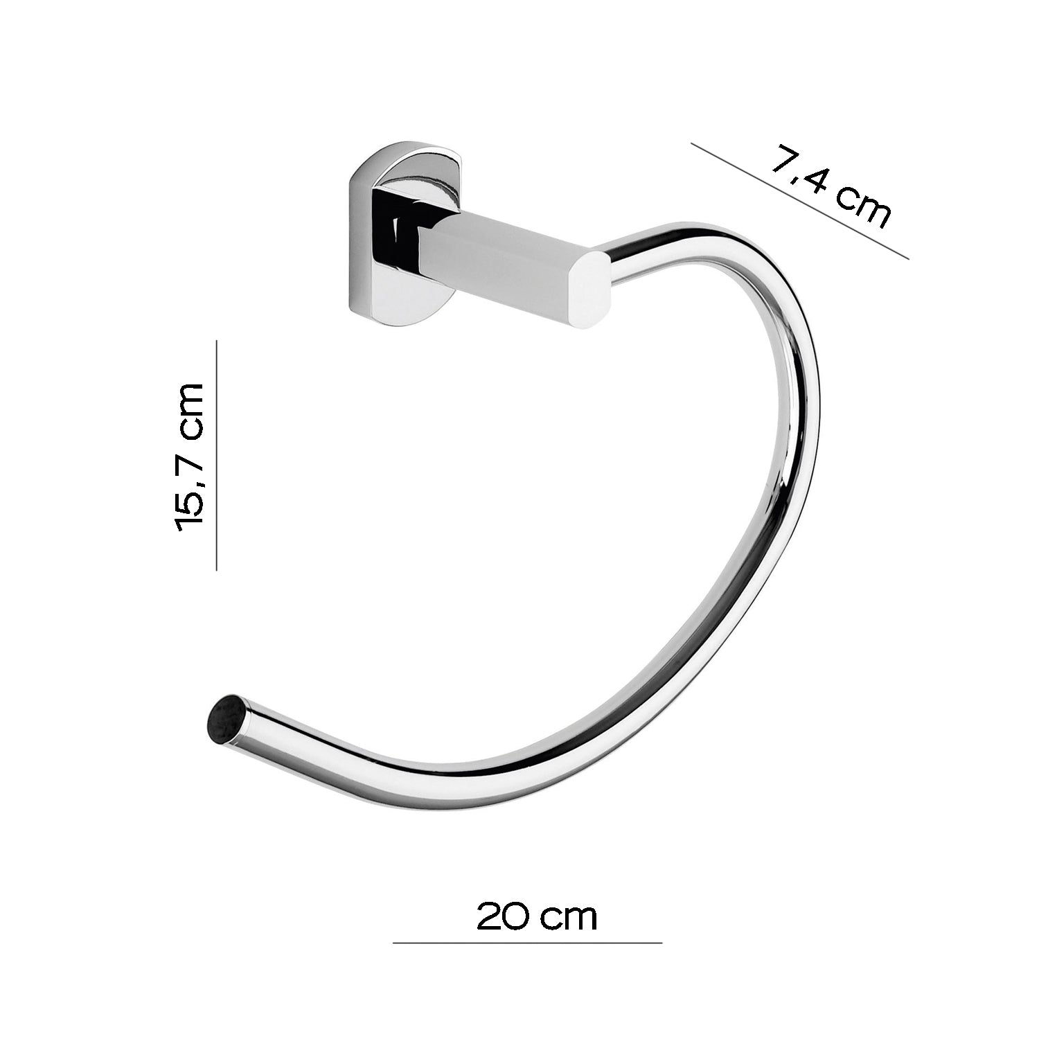 Portasalviette ad anello cromato "Edera plus"