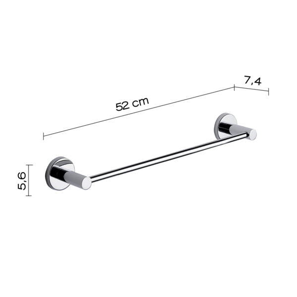 Portasalviette 50 cm cromato "Felce"