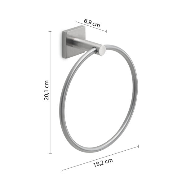 Porta salviette ad anello spazzolato "Fuji"