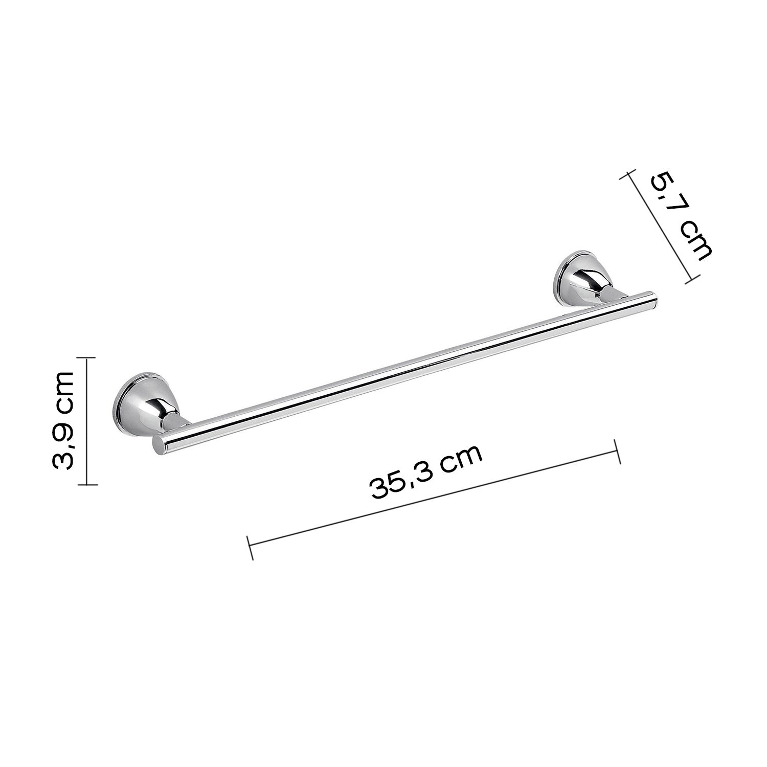 Portasalviette 35 cm cromato "Genziana"