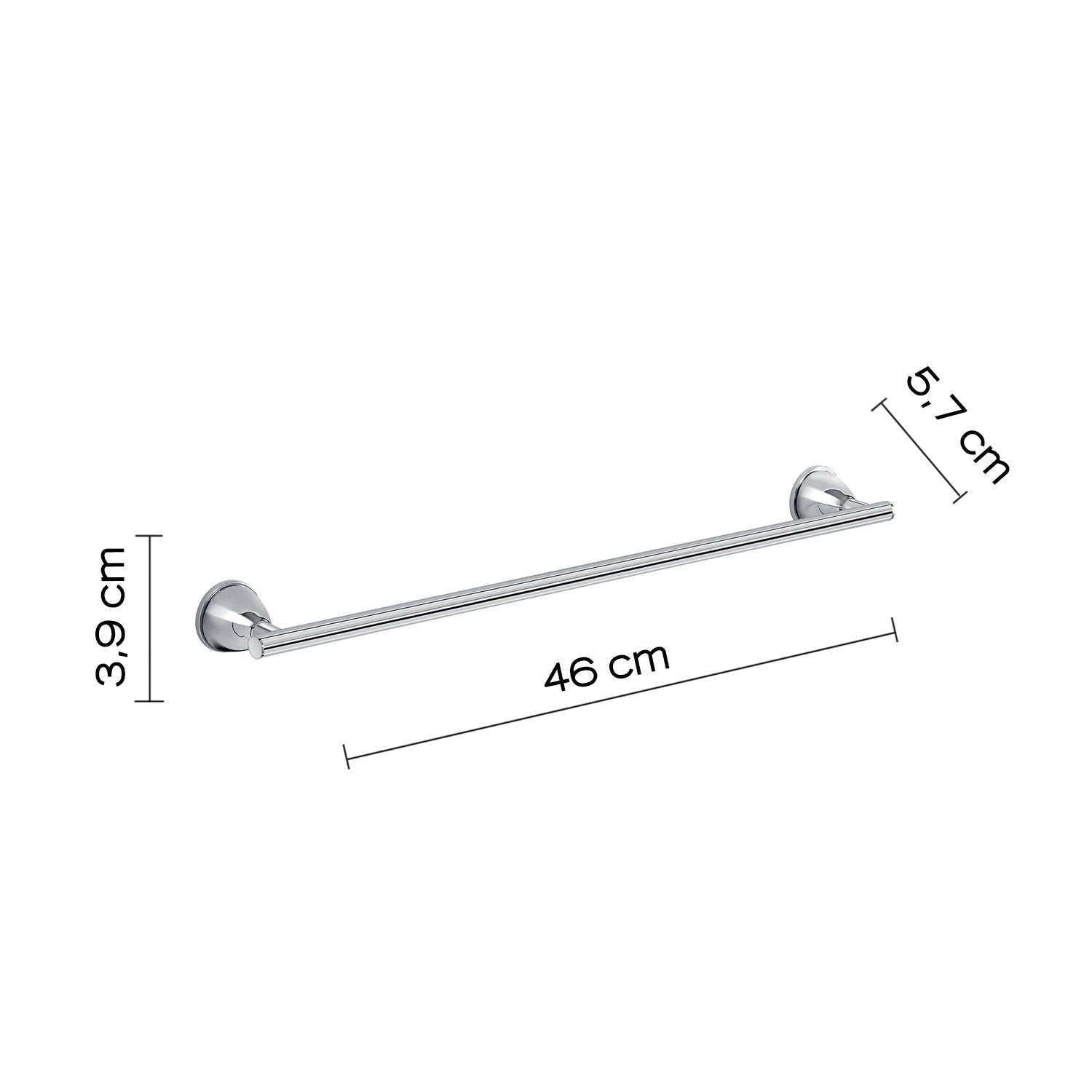 Portasalviette 45 cm cromato "Genziana"