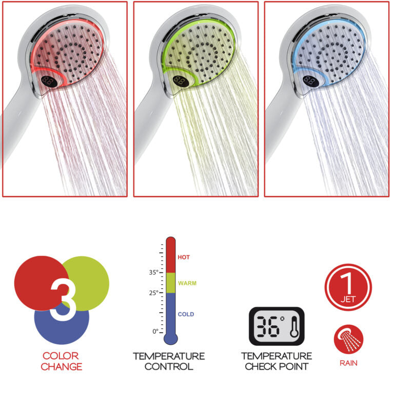 Doccetta doccia 1 getto cromato - Thermo light 00