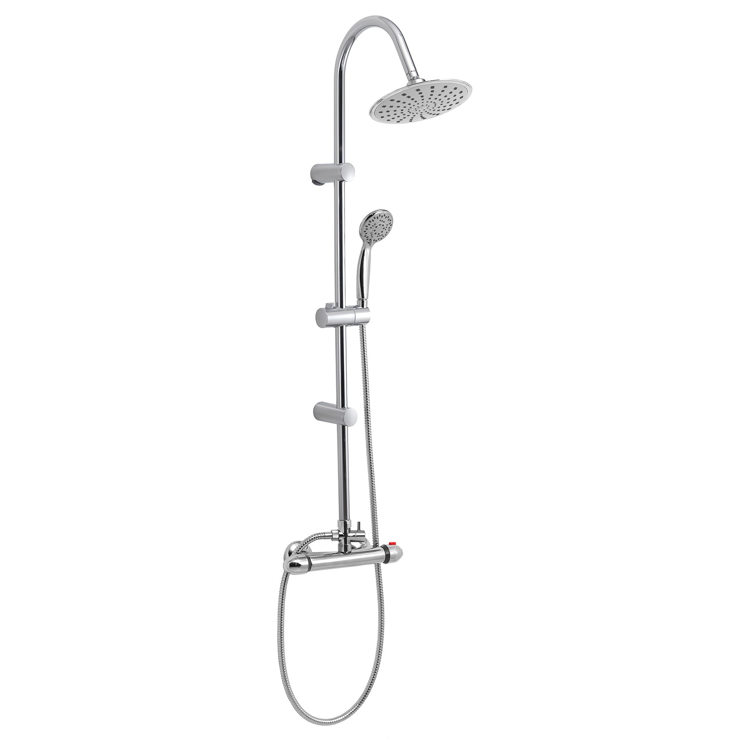 Colonna doccia termostatica 4 getti soffione  20 cm cromato "Easy mix 01"