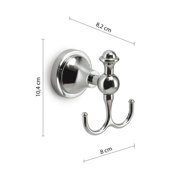 Appendi accappatoio doppio cromato "Nevis"