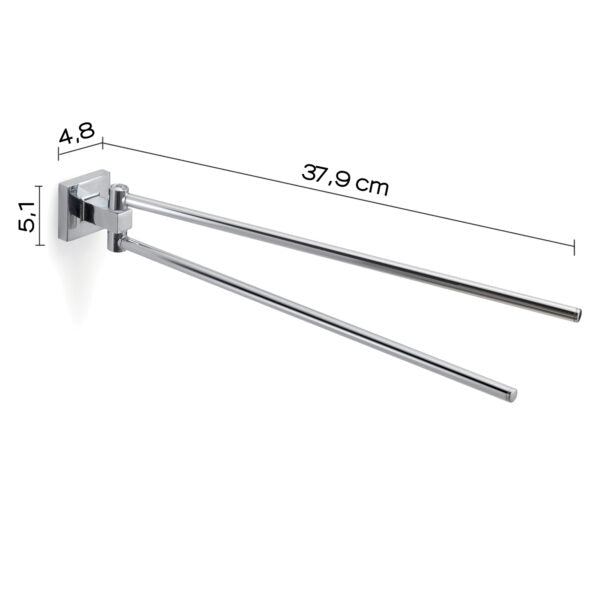 Porta asciugamani a snodo cromato "Olimpo"
