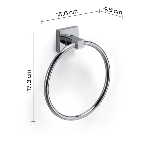 Porta asciugamani ad anello cromato "Olimpo"