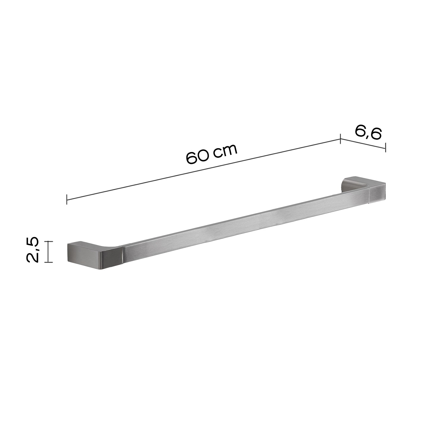 Portasalviette 60 cm spazzolato "Pirenei"