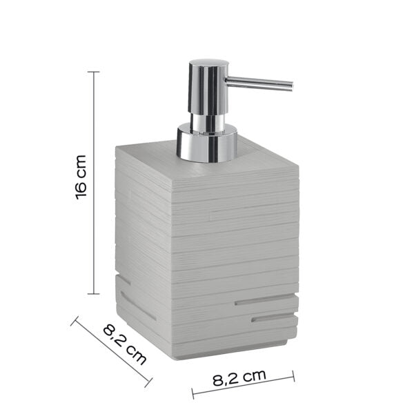 Dispenser sapone grigio "Quadrotto"