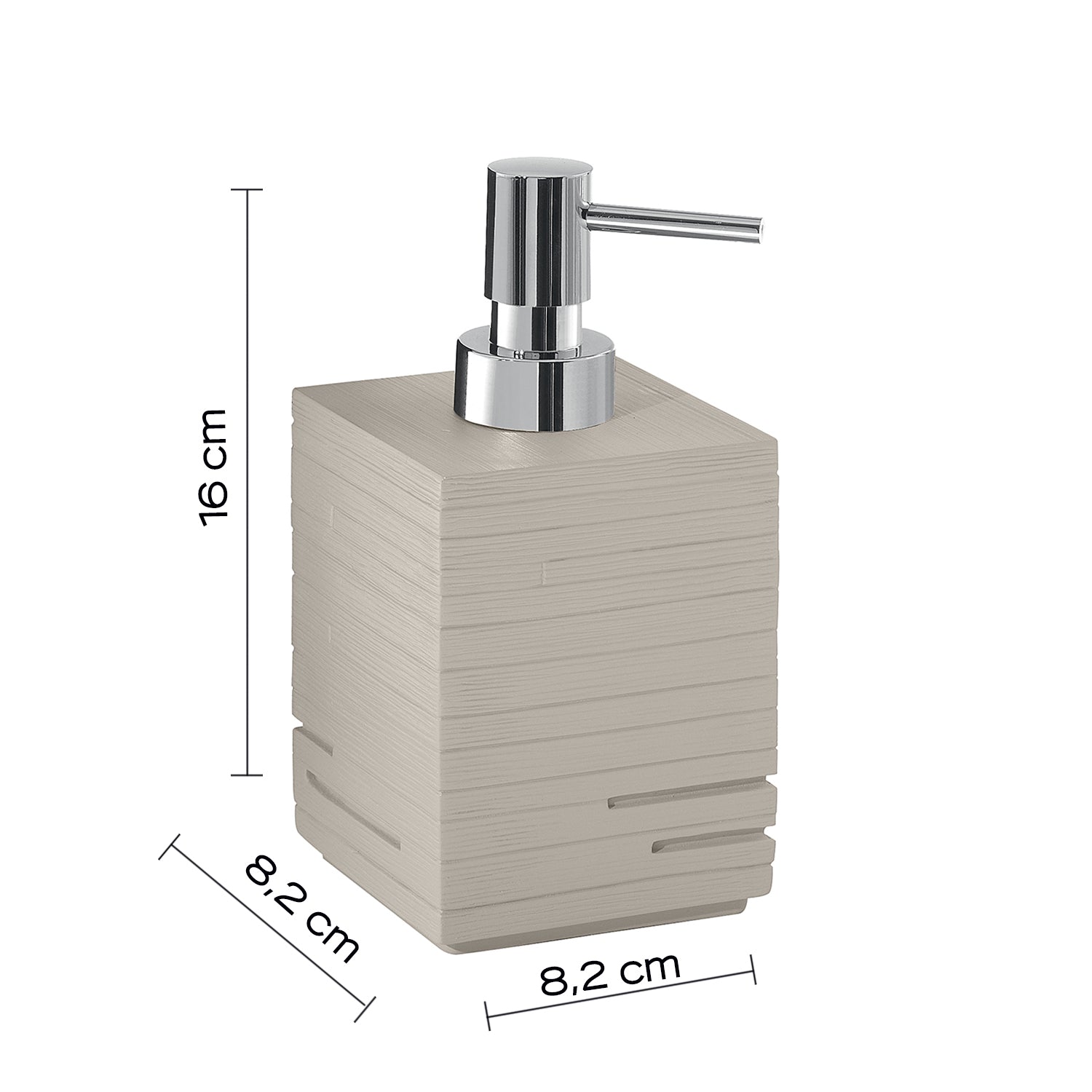 Dispenser sapone tortora chiaro "Quadrotto"