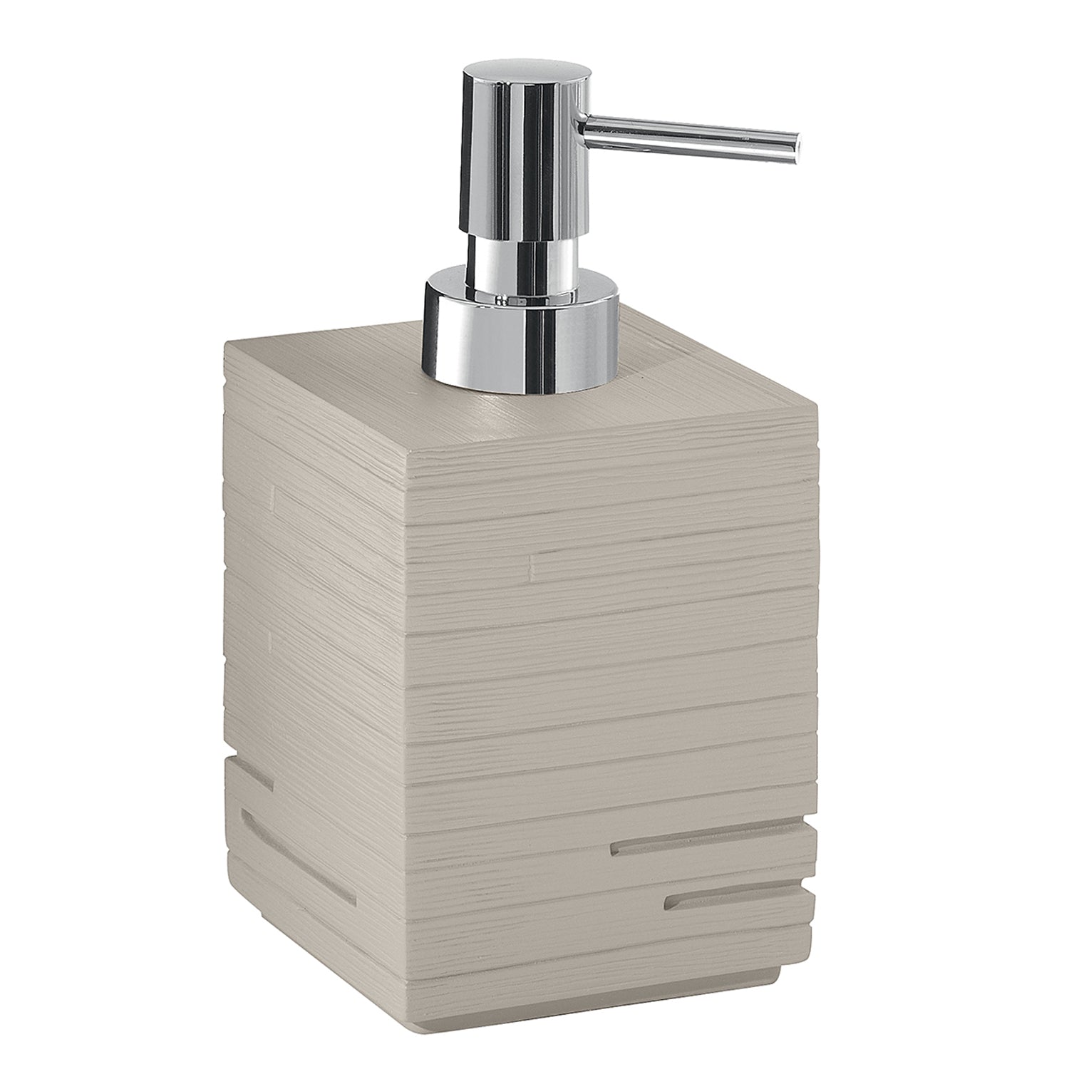 Dispenser sapone tortora chiaro "Quadrotto"