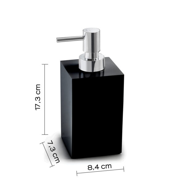 Dispenser sapone nero matt "Sofia"