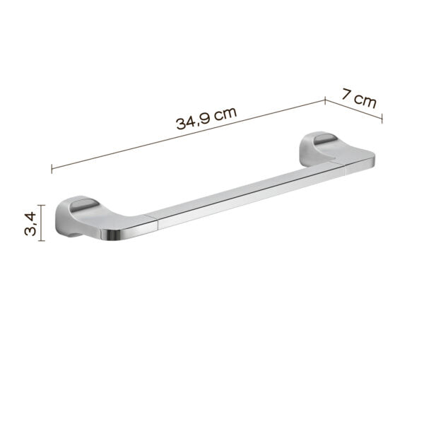 Porta asciugamani 35 cm cromato "Stelvio"