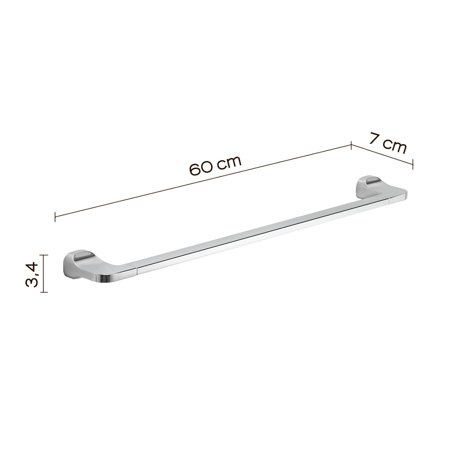 Porta asciugamani 60 cm cromato "Stelvio"