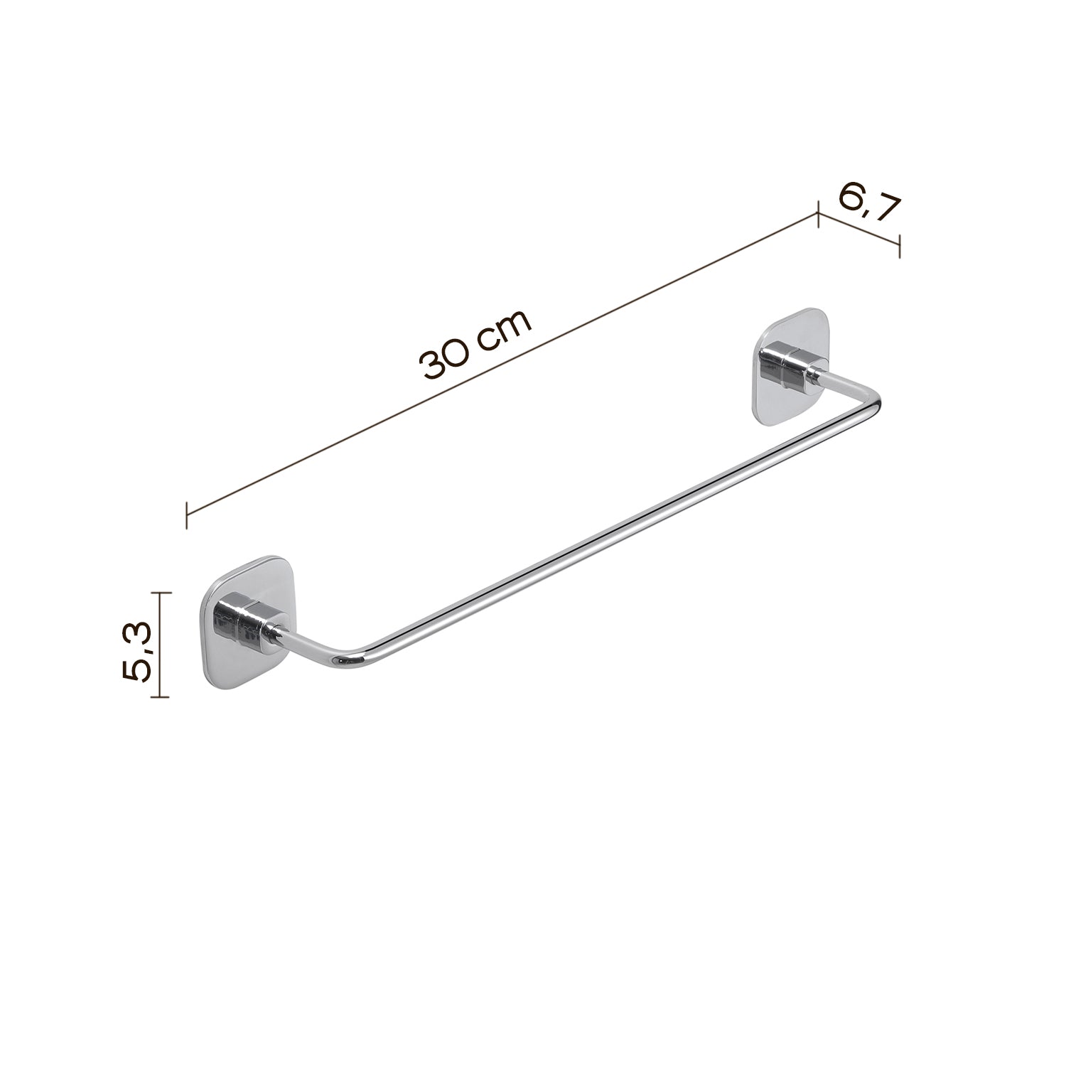 Portasalviette 30 cm cromato "Teide"