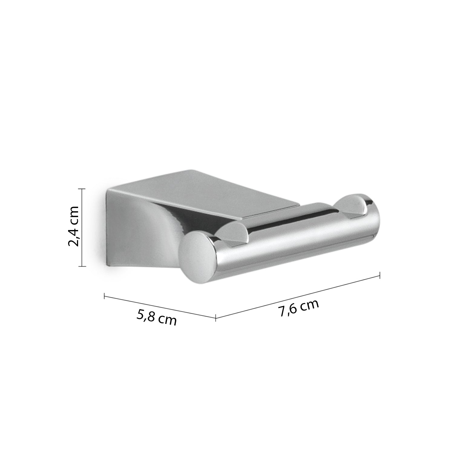 Appendi accappatoio doppio cromato "Tonale"
