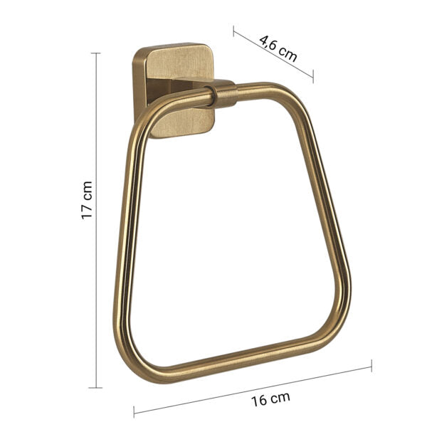 Porta asciugamani ad anello oro matt "Tonga"