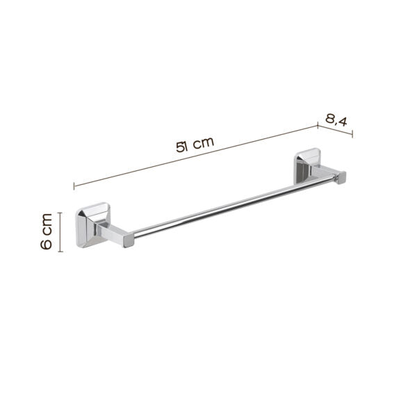 Porta asciugamani 45 cm cromato "Ventus"