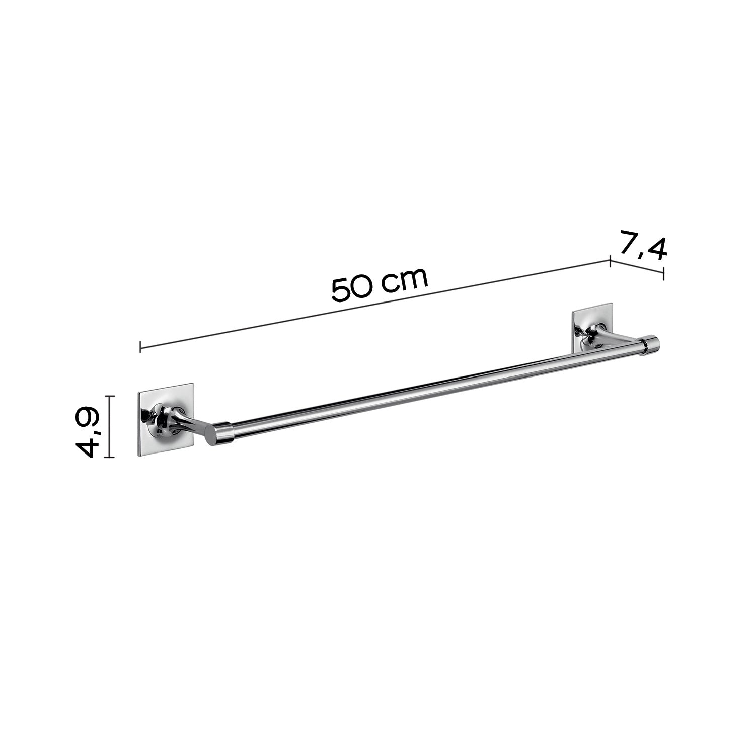 Porta asciugamani 50 cm cromato "Wizard"