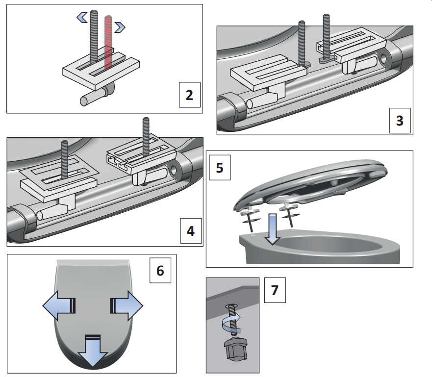 Cerniera per sedile WC - H012