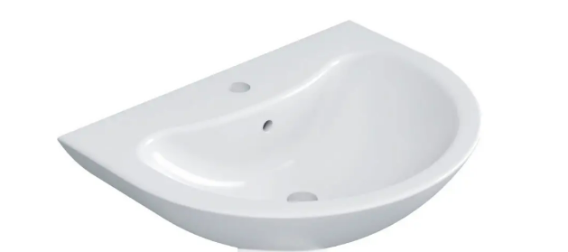 Lavabo in ceramica bianca serie Orchidea (colonna esclusa) 60 cm