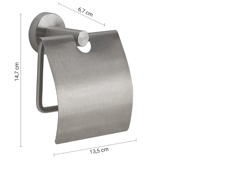 Porta rotolo coperto spazzolato "Project"