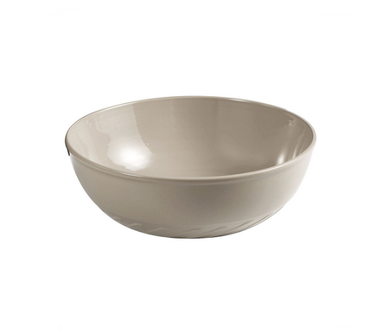 Lavabo da appoggio slim in ceramica sabbia diam. 40 cm MOD. LVA04