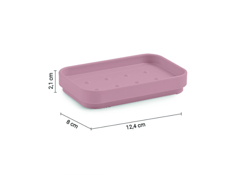 Porta sapone rosa matt "Seventy matt"