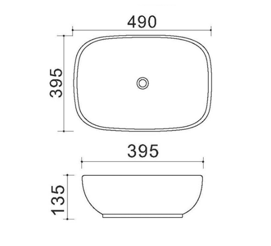 Lavabo in ceramica bianco 49 X 39,5 cm MOD. LA48