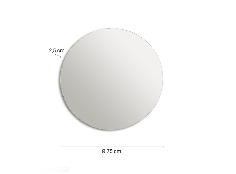 Specchio Ø 75 filo lucido con luci a led "Anthony"