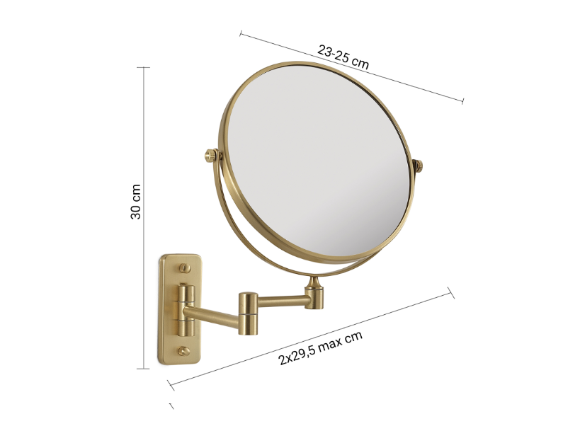 Specchio ingraditore oro matt "Gaia"