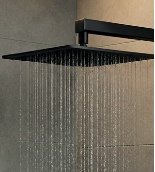 Kit doccia nero opaco modello "Square"