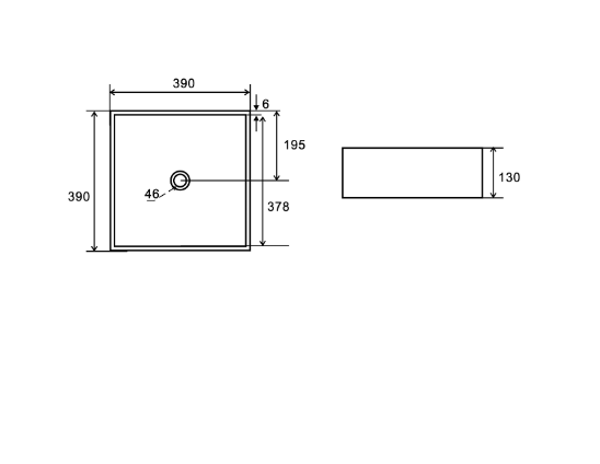 Lavabo da appoggio nero opaco in ceramica MOD. LVM05